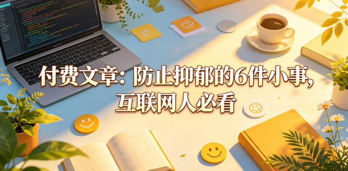 付费文章：防止抑郁的6件小事，互联网人必看！-点子口袋网