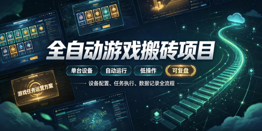 实现全自动游戏搬砖躺賺，每日稳定收益千元，近几年最稳，一台设备就能做！【揭秘】-点子口袋网