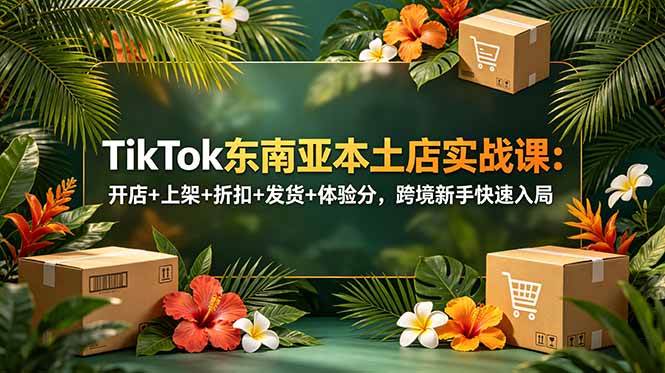 （18984期）TikTok东南亚本土店实战课：开店+上架+折扣+发货+体验分，跨境新手快速入局-点子口袋网