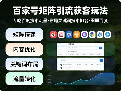 百家号矩阵引流获客玩法，专吃百度搜索流量，布局关键词搜索排名，霸屏百度-点子口袋网