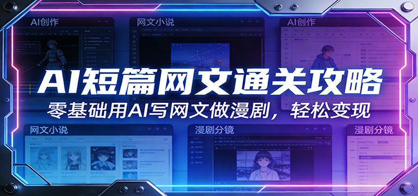 AI短篇网文通关攻略：零基础用AI写网文做漫剧，轻松变现-点子口袋网