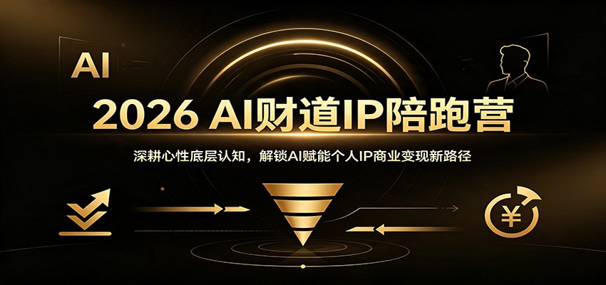 2026 AI财道IP陪跑营：深耕心性底层认知，解锁AI赋能个人IP商业变现新路径-点子口袋网