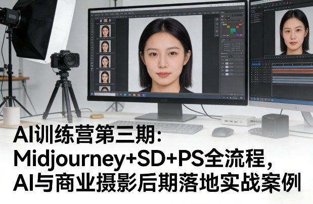 AI训练营第三期：Midjourney+SD+PS全流程，AI与商业摄影后期落地实战案例-点子口袋网