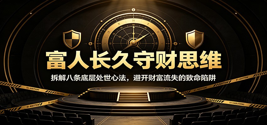 富人长久守财思维：拆解八条底层处世心法，避开财富流失的致命陷阱-点子口袋网