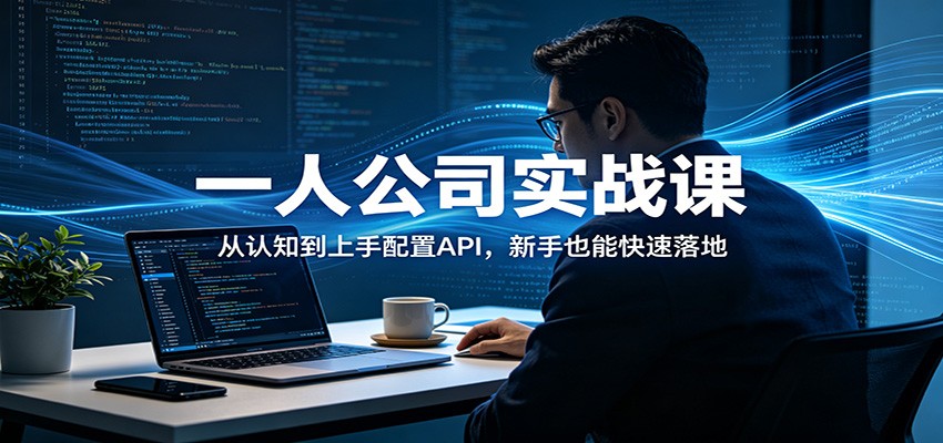 一人公司实战课：从认知到上手配置API，新手也能快速落地-点子口袋网