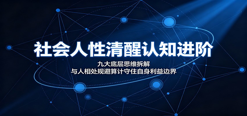 社会人性清醒认知进阶：九大底层思维拆解，与人相处规避算计守住自身利益边界-点子口袋网