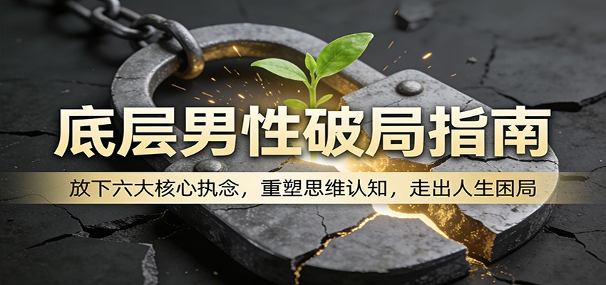 底层男性破局指南：放下六大核心执念，重塑思维认知，走出人生困局-点子口袋网