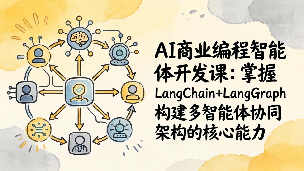AI商业编程智能体开发课：掌握LangChain+LangGraph构建多智能体协同架构的核心能力-点子口袋网