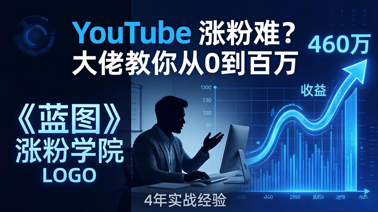 YouTube 涨粉难？《蓝图涨粉学院》：4 年赚 460 万的大佬教策略，从0到百万有路径！-点子口袋网