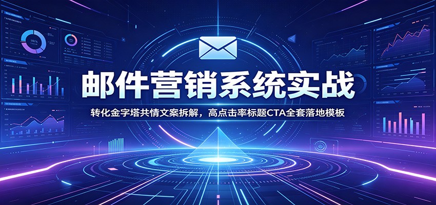 邮件营销系统实战：转化金字塔共情文案拆解，高点击率标题CTA全套落地模板-点子口袋网
