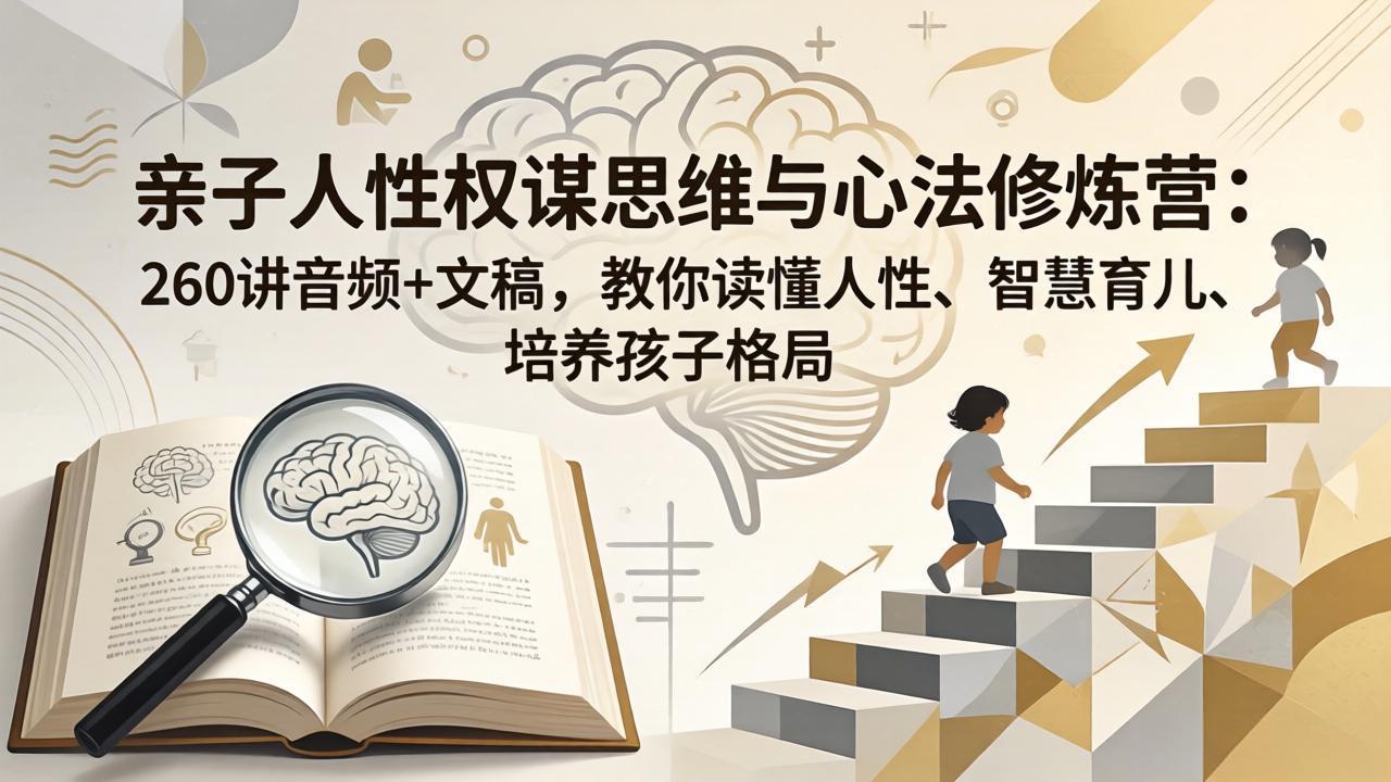 亲子人性权谋思维与心法修炼营：260讲音频+文稿，教你读懂人性、智慧育儿、培养孩子格局-点子口袋网