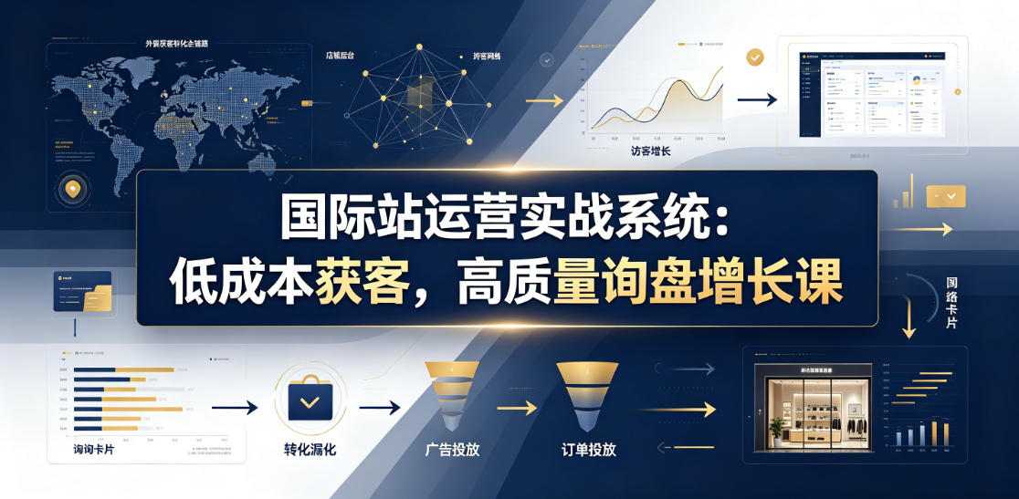 国际站运营实战系统：低成本获客，高质量询盘增长课（更新26年）-点子口袋网
