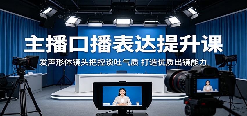 主播口播表达提升课：发声形体镜头把控谈吐气质，打造优质出镜能力-点子口袋网