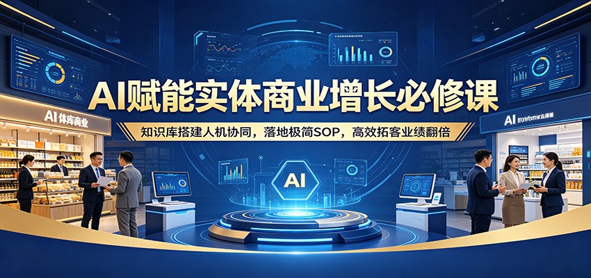 AI赋能实体商业增长必修课：知识库搭建人机协同，落地极简SOP，高效拓客业绩翻倍-点子口袋网