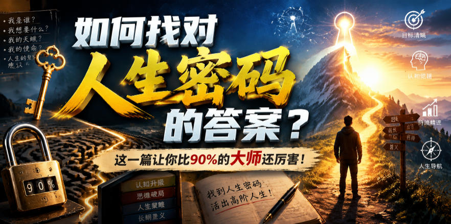 付费文章：如何找对人生密码的答案？这一篇让你比90%的大师还厉害！-点子口袋网