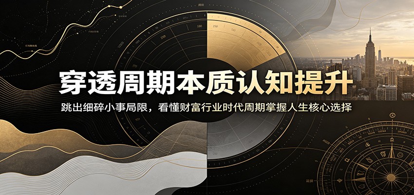 穿透周期本质认知提升：跳出细碎小事局限，看懂财富行业时代周期掌握人生核心选择-点子口袋网