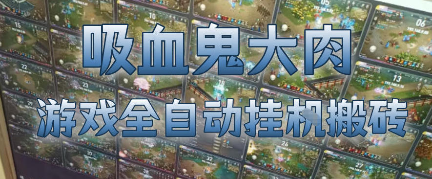 吸血鬼大肉！游戏全自动挂G搬砖，一台电脑开40个窗口日入500+，无需人工值守【揭秘】-点子口袋网
