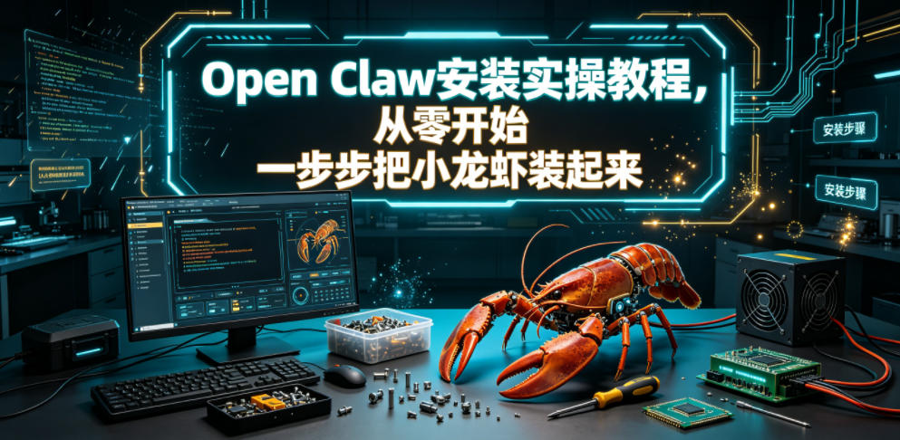 Open Claw安装实操教程，从零开始一步步一步步把小龙虾装起来-点子口袋网
