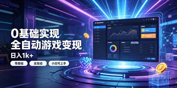 0基础实现全自动游戏变现，日入1k+，小白直接上手搞钱！【揭秘】-点子口袋网