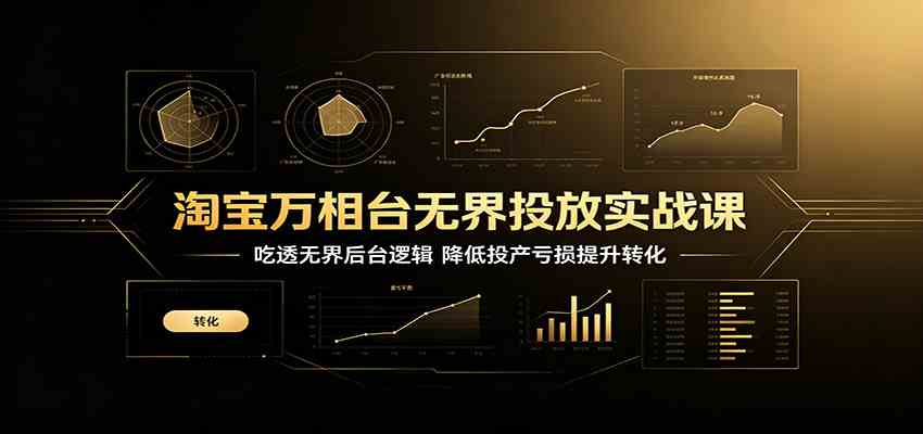 淘宝万相台无界投放实战课：吃透无界后台逻辑，降低投产亏损提升转化-点子口袋网