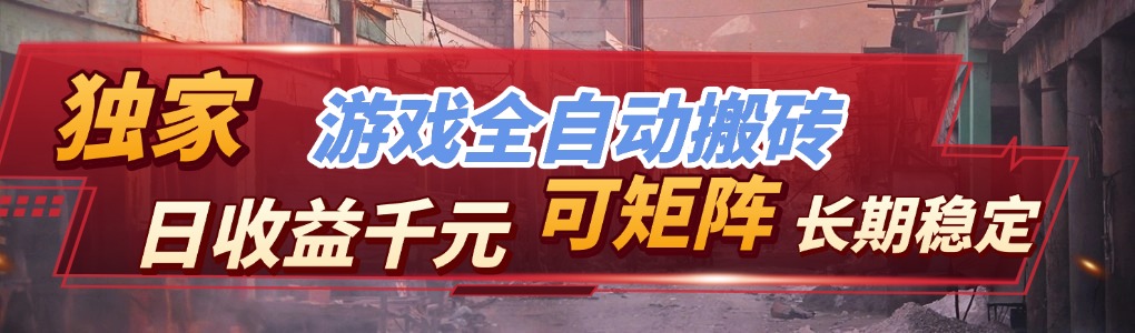 【独家技术】游戏全自动搬砖变现，日收益千元，可矩阵，长期稳定！-点子口袋网