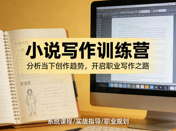 小说加写作训练营，带你分析如何在当下脱颖而出，开启你的职业创作之路-点子口袋网