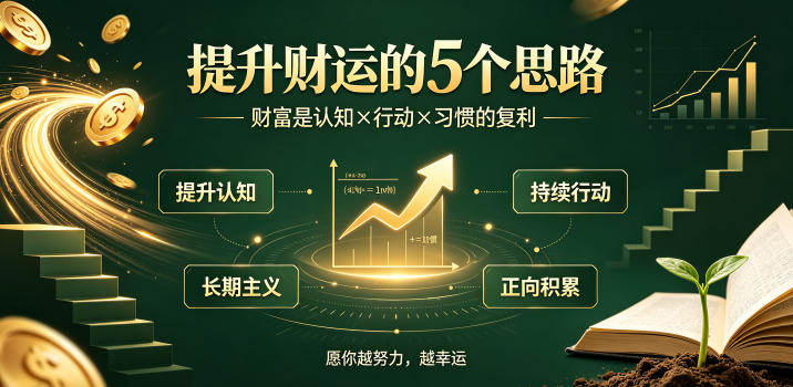 付费文章：提升财运的5个思路——财富是认知x行动x习惯的复利，愿你越努力，越幸运-点子口袋网
