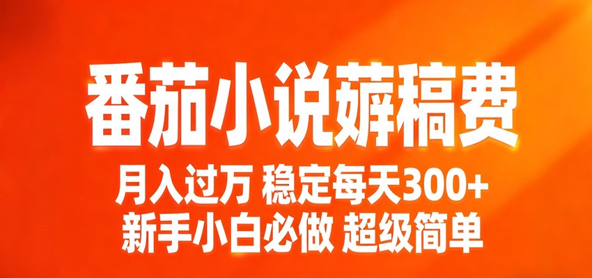 番茄小说赚稿费稳定300+每天，实操落地两年，新手小白必做，超级简单！-点子口袋网