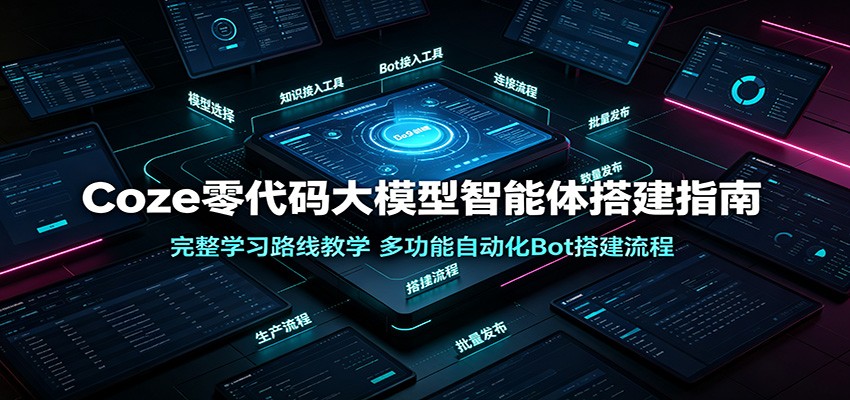 Coze零代码大模型智能体搭建指南：完整学习路线教学，多功能自动化Bot搭建流程-点子口袋网