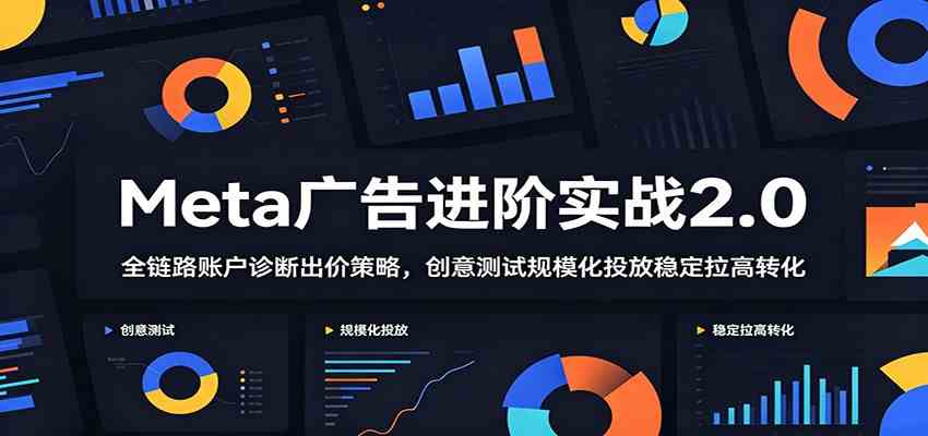 Meta广告进阶实战2.0：全链路账户诊断出价策略，创意测试规模化投放稳定拉高转化-点子口袋网