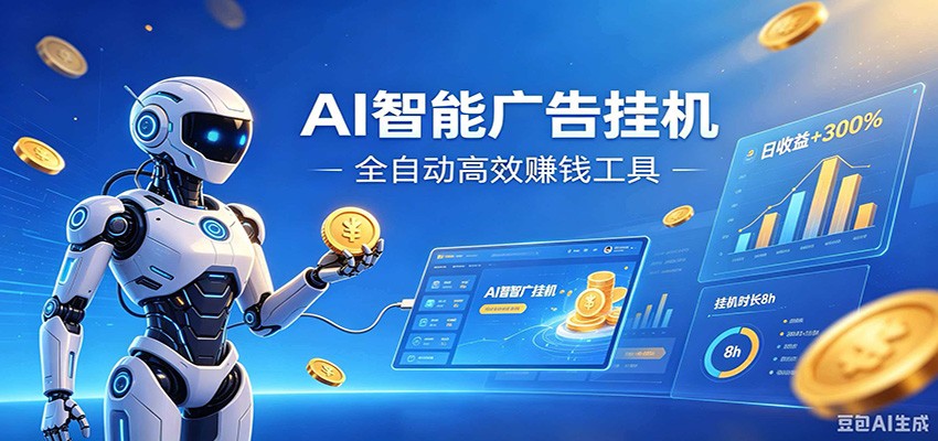 AI智能广告挂机，小白轻松上手，在家自动赚收益-点子口袋网