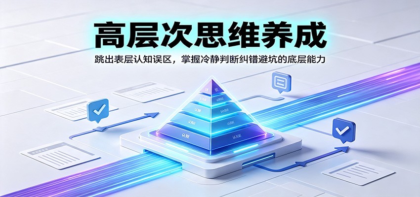 高层次思维养成：跳出表层认知误区，掌握冷静判断纠错避坑的底层能力-点子口袋网