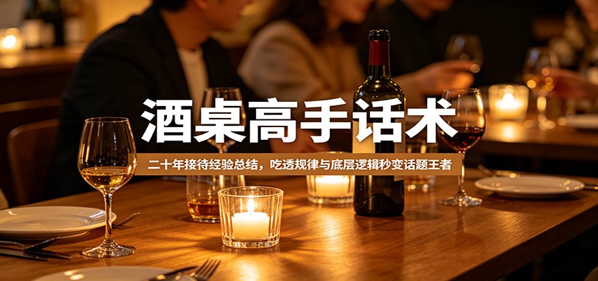 酒桌高手话术：二十年接待经验总结，吃透规律与底层逻辑秒变话题王者-点子口袋网