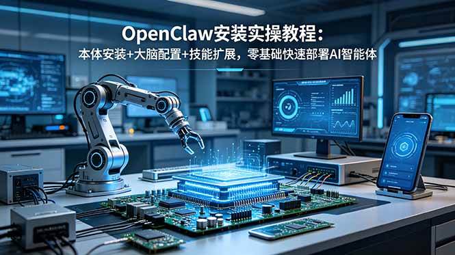 （18982期）OpenClaw安装实操教程：本体安装+大脑配置+技能扩展，零基础快速部署AI智能体-点子口袋网
