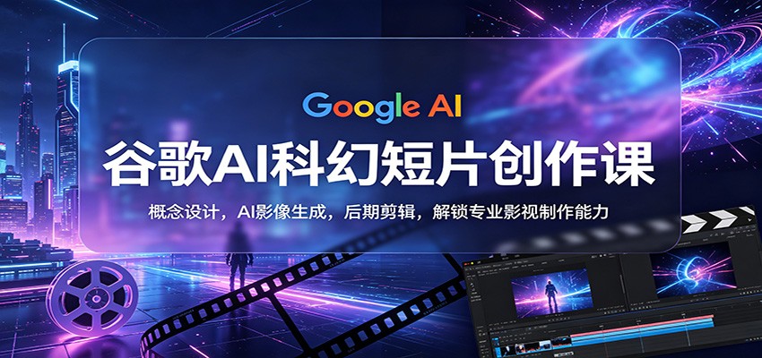谷歌AI科幻短片创作课：概念设计，AI影像生成，后期剪辑，解锁专业影视制作能力-点子口袋网