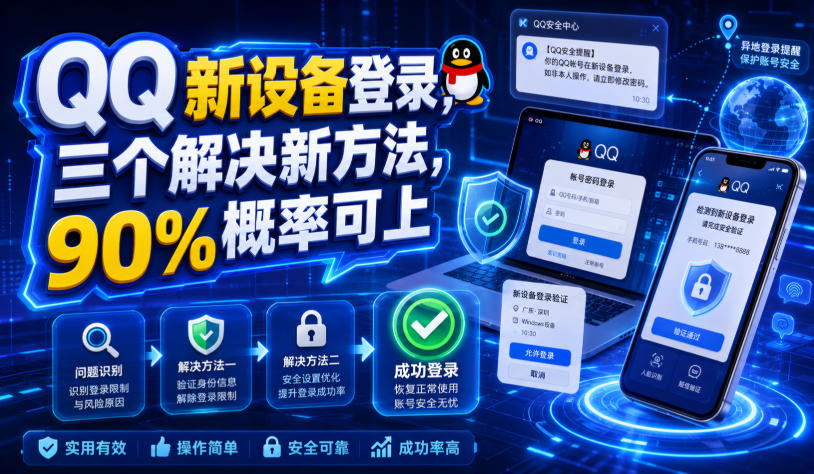 QQ新设备登录，三个解决新方法，90%概率可上-点子口袋网