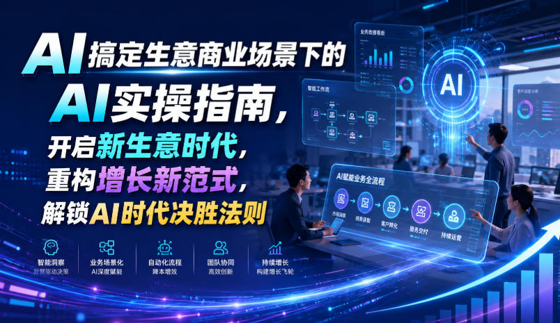 AI搞定生意商业场景下的AI实操指南，开启新生意时代，重构增长新范式，解锁AI时代决胜法则【文档】-点子口袋网