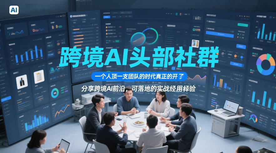 跨境AI头部社群，一个人顶一支团队的时代真正的开始了，分享跨境AI前沿，可落地的实战经验(更新4月22日)-点子口袋网