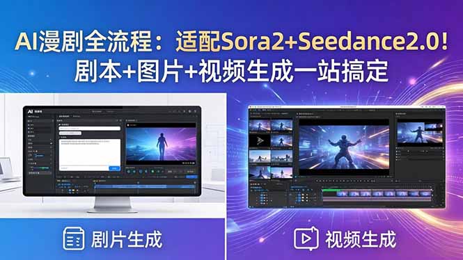 AI漫剧全流程：适配Sora2+Seedance2.0！剧本+图片+视频生成一站搞定-点子口袋网