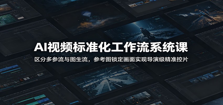 AI视频标准化工作流系统课：区分多参流与图生流，参考图锁定画面实现导演级精准控片-点子口袋网