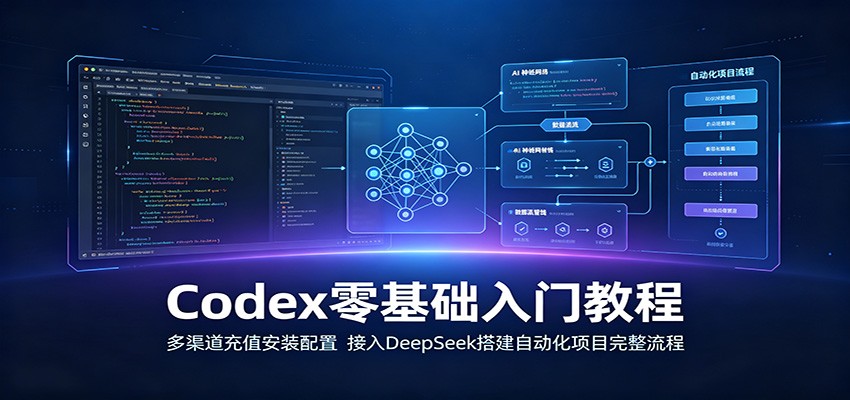 Codex零基础入门教程：多渠道充值安装配置，接入DeepSeek搭建自动化项目完整流程-点子口袋网
