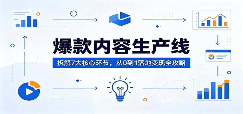 爆款内容生产线：拆解7大核心环节，从0到1落地变现全攻略-点子口袋网