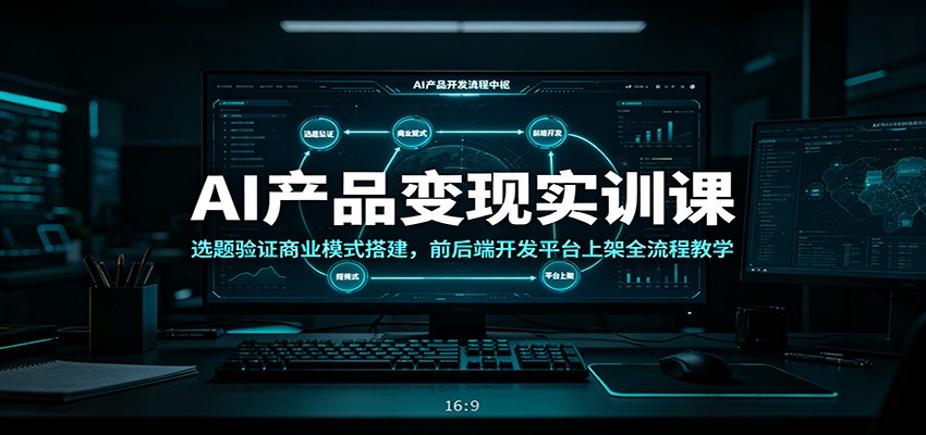 AI产品变现实训课：选题验证商业模式搭建，前后端开发平台上架全流程教学-点子口袋网