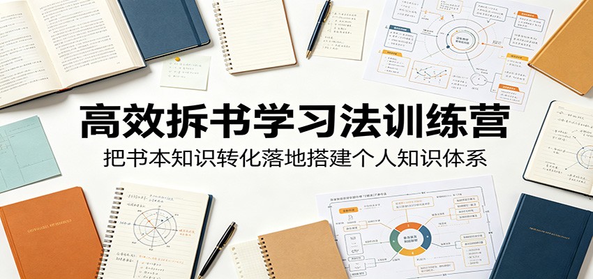 高效拆书学习法训练营，把书本知识转化落地搭建个人知识体系-点子口袋网