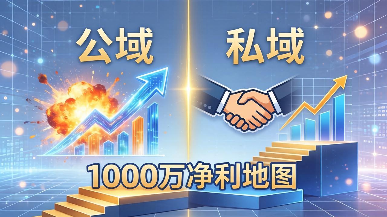 公域玩命出爆款，私域悄悄做成交：这套AI内训课，2026给你打通1000万净利的地图-点子口袋网