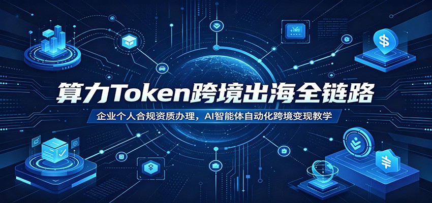 算力Token跨境出海全链路：企业个人合规资质办理，AI智能体自动化跨境变现教学-点子口袋网