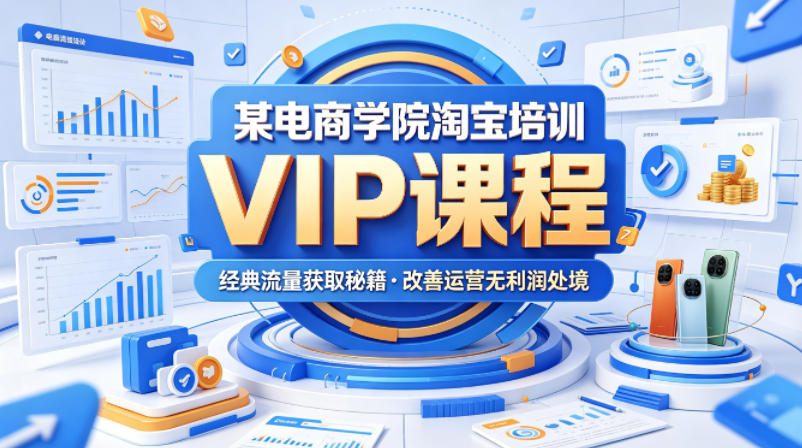 某电商学院淘宝培训VIP课程，各种经典有用的流量获取秘籍，改善运营产品没利润的处境(2026年5月)-点子口袋网
