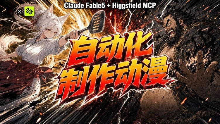 AI自动化动漫制作！Claude Fable 5接入Higgsfield MCP，直接生成完整创意内容-点子口袋网