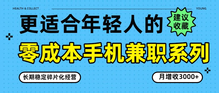 零成本手机兼职系列，长期稳定碎片化经营，月增收3000+-点子口袋网