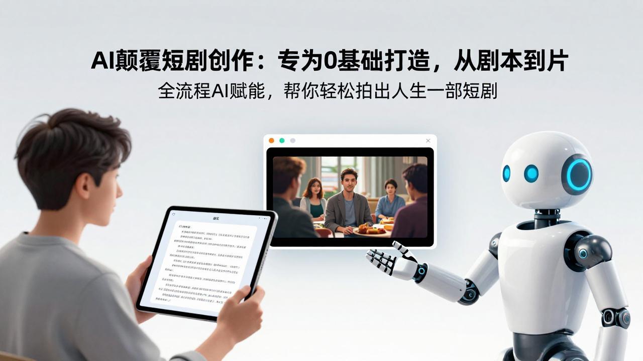 AI颠覆短剧创作：专为0基础打造，从剧本到成片全流程AI赋能，帮你轻松拍出人生第一部短剧-点子口袋网